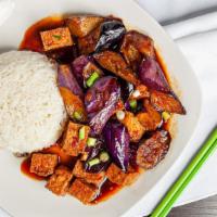 Eggplant & Tofu Garlic Sauce · Popular choice, spicy and vegetarian dishes. Stir-fried eggplant and fried tofu with chili a...