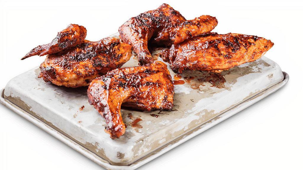 Whole Chickens · Choose either Country-Roasted Chicken or BBQ Chicken that's flame-kissed and slathered with Rich & Sassy®