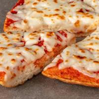 Cheese Pizza · mozzarella cheese, tomato sauce on fresh baked focaccia bread with choice of kid's side