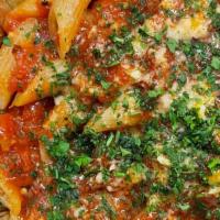 Arrabiata Penne · Spicy Tomato Sauce with Garlic Parsley and Cheese