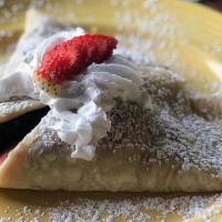 Pico Crepe · Blackberries, strawberries, blueberries, cherry spread & whipped cream.