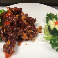Orange Peel Beef · Hot & spicy. Tender beef with broccoli, Orange peel with sweet szechuan sauce.