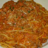 Bolognese Pasta · Meat sauce, ziti or spaghetti recommended.