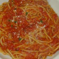 Marinara Pasta · Celestino's tomato sauce, spaghetti or cheese tortellini recommended.