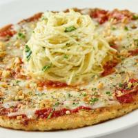 Chicken Parmesan “Pizza Style” · Chopped Chicken Breast Coated with Breadcrumbs, Covered with Marinara Sauce and Lots of Melt...