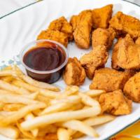 Chicken Nuggets Combo · (10, 15, or 20 pieces) Chicken Nuggets,  1 BBQ Sauce, 1 Side Order (french fries, cole slaw,...