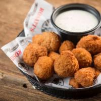 Breaded Mushrooms · Served with a side of ranch. 900 cal.