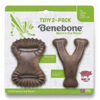 Benebone Toy - Small Bacon Wishbone & Dental Chew · 2 Pack.