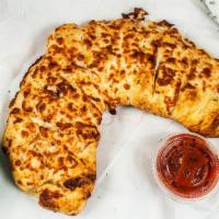Calzone · Automatically filled with ricotta cheese and mozzarella cheese. Choose your own additions. W...