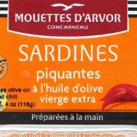 Mouette D'Arvor Sardine In Chilli Pepper & Evoo · Les Mouettes d'Arvor tender and delicate sardines rich in Omega-3, naturally preserved in ex...