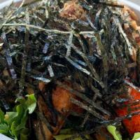 Unagi Bowl · Roasted BBQ eel over white or brown rice with teriyaki sauce topped with seaweed salad and g...