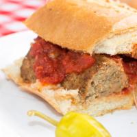 #16 Sausage, Meatballs & Cheese · Italian mild Sausage and meatballs with marinara sauce and Mozzarella cheese