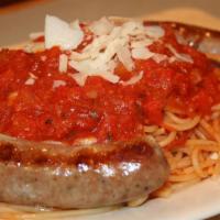 Two Sausages · 2 Italian Mild Sausages topped with Marinara sauce