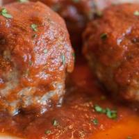 Meatballs (2) · two meatballs topped with Marinara Sauce