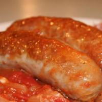 Sausage (2) · Italian mild sausages topped with our Marinara sauce
