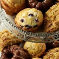 Fresh-Baked Muffin · Fresh-baked daily. Choose from Blueberry, Bran or Banana Walnut.