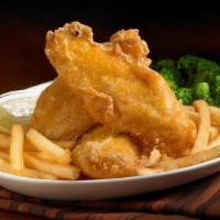 Beer-Battered Fish N' Chips · Tender cod fillets dipped in thick beer batter and fried to a delicious golden brown. Served...
