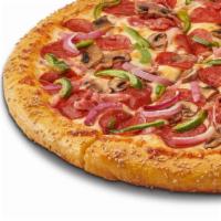 Howie Special Pizza (Deep Dish) · Pepperoni, Ham, Mushrooms, Red Onions, Green Peppers, Mozzarella Cheese.