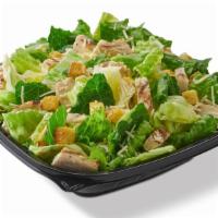 Chicken Caesar · Grilled chicken breast, Asiago cheese, croutons. 220 - 310 calories.
