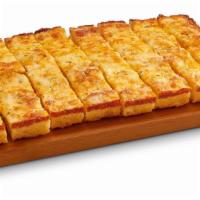 Deep Dish 3 Cheeser Howie Bread (16 Pieces) · 140 cal per piece. 16 deep dish crust breadsticks baked with mozzarella, cheddar & Parmesan.