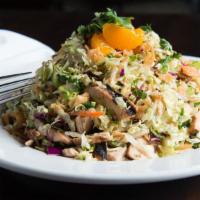 Chinese Chicken Salad - Large · Napa cabbage, bok choy, carrots, bell peppers, sesame seeds, cilantro, scallions, crispy noo...