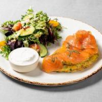 Smoked Salmon Omelette · served with a small green salad