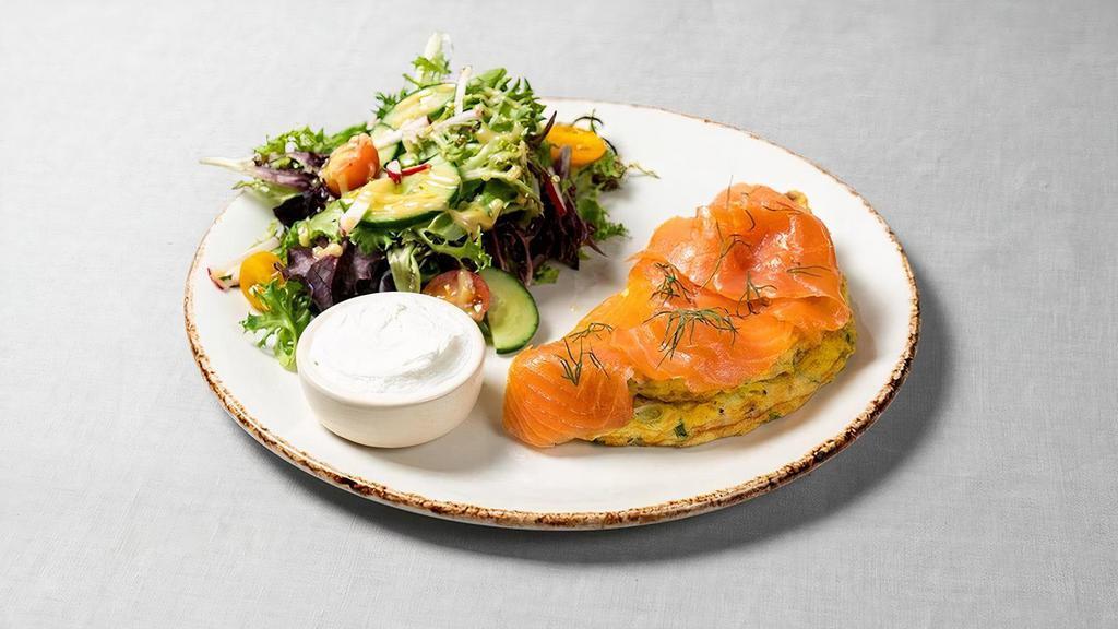 Smoked Salmon Omelette · served with a small green salad
