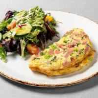 Ham & Gruyere Omelette · served with a small green salad