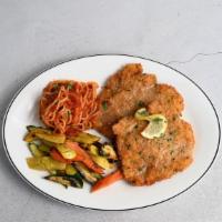 Sesame Chicken · Chicken breast, sesame breaded, and fried with a lemon butter sauce or dry, served with vege...