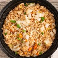 Veggie Fried Rice · Carrot, onions, green onions and egg.
