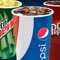 Fountain Soda · Choose Size and Flavor 
Pepsi products Only