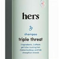 Hers Triple Threat Shampoo (6.4 Fl Oz) · Your bad hair days are numbered. Hers Shampoo is formulated with a triple threat of biotin, ...