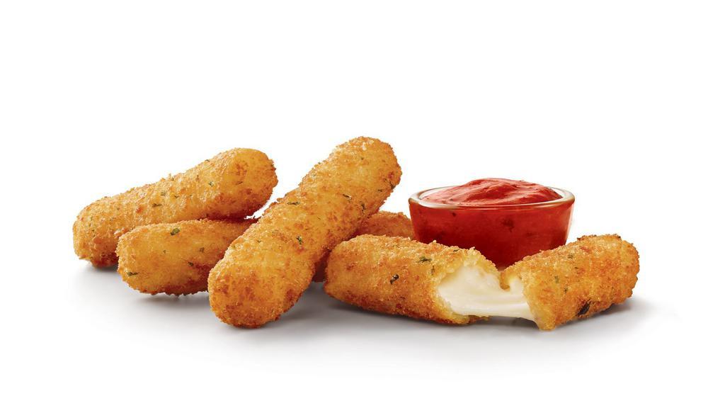 Mozzarella Sticks · Warm, melted mozzarella cheese covered in Italian bread crumbs and fried to a crispy golden brown. Served with marinara sauce.