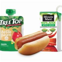 Beef Hot Dog Kids Meal · It's made with 100% pure beef that's grilled to perfection and served in a soft, warm bakery...
