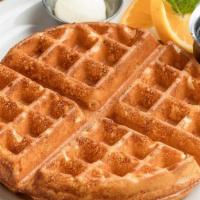 Classic Belgian Waffle · Old-fashioned Belgian buttermilk waffle served with pure maple syrup & butter.
