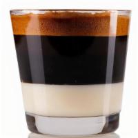 Caffe Bebero · A short espresso layered with sweetened condensed milk.