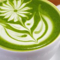 Japanese Tea Latté · Made with organic matcha green tea.