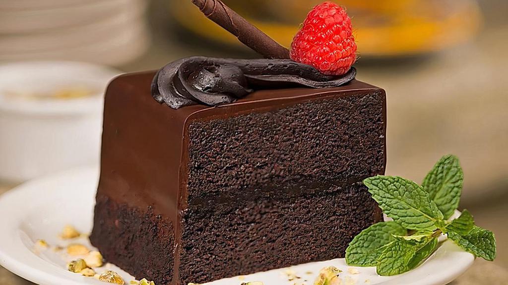 Vegan  Chocolate Cake · Our vegan chocolate cake contains absolutely no dairy, eggs, or animal products of any kind.