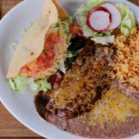 2-Item Combination · Select from any 2 items (+$1.25 for any Chile Relleno selection).  Served with rice and beans.