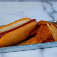 Kids Hot Dog · Made with Vienna Premium Beef and served with choice of Kids Side.