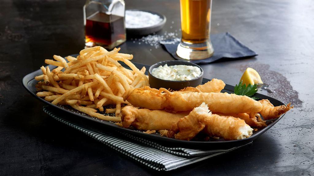 Fish & Chips · Beer battered fish fillets served with tartar sauce and french fries