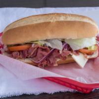 Pastrami (Sandwich) · Smoked and cured beef sandwich. add avacado for $1.00 extra