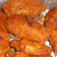 Buffalo Wings · Served with your choice of ranch or blue cheese dipping sauce.