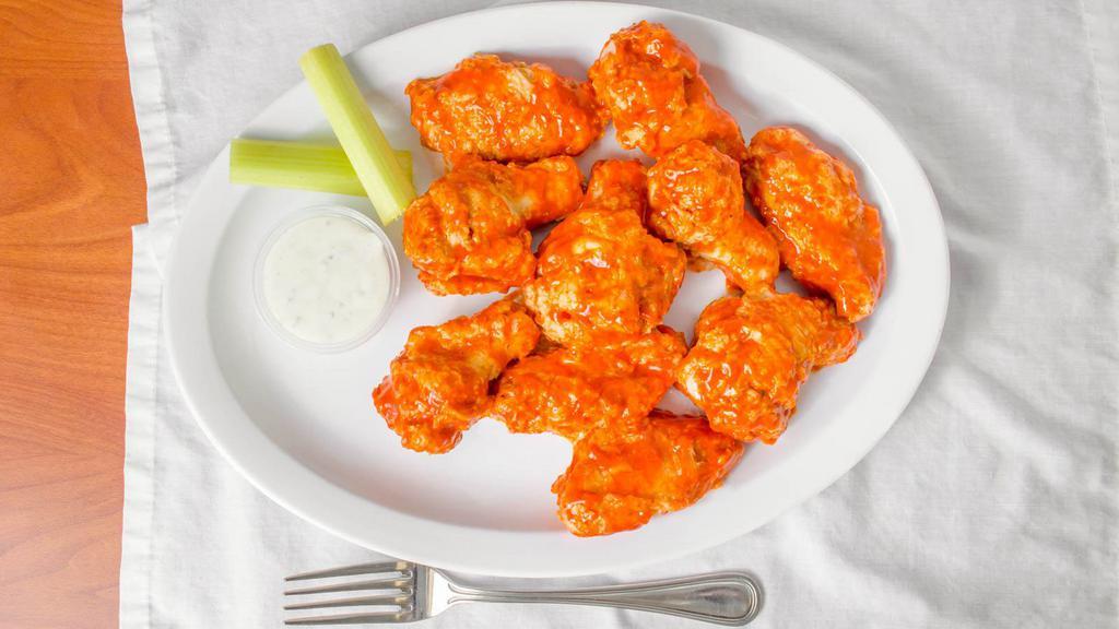 Hot Wings (10 Pieces) · Served with ranch dressing and celery sticks (dine in only)