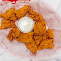 Chicken Tenders (10 Pieces) · Served with ranch dressing.