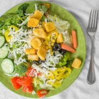 Large Size Salad · Garden salad full of veggies. 
Comes with a side of dressing your choice (ranch, thousand is...
