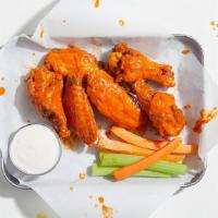 6 Piece Chicken Wings Combo · 6 wings with fries and your choice of drink.