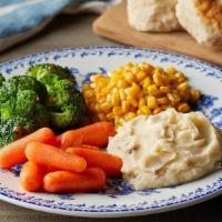Country Vegetable Plate · Choice of four Country Sides. Served with Buttermilk Biscuits (160 cal each) or Corn Muffins...