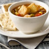 Vegetable Soup · Your choice of a Cup of Soup (selections vary daily) (80-440 cal)..