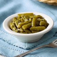 Green Beans · Greens Beans slow simmered with a hint of pork seasoning..
